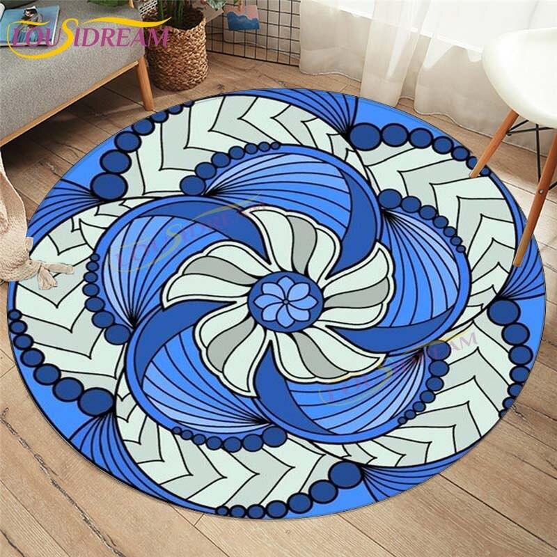 Evil Eye Covor Covor Decoratiuni Interioare Hamsa Palm Mandala Covor Covor Sufragerie Covor Boho Chic Rotund Scaun Covor Rotund