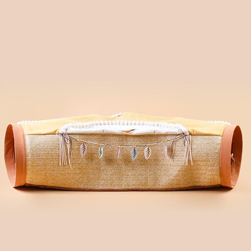 

Кровать-туннель для домашних животных, игрушки, 3 отверстия, туннель для кошек, дом-кровать, складной забавный домик на четыре сезона для котенка, щенка, интерактивные игрушки для домашних животных China оранжевый