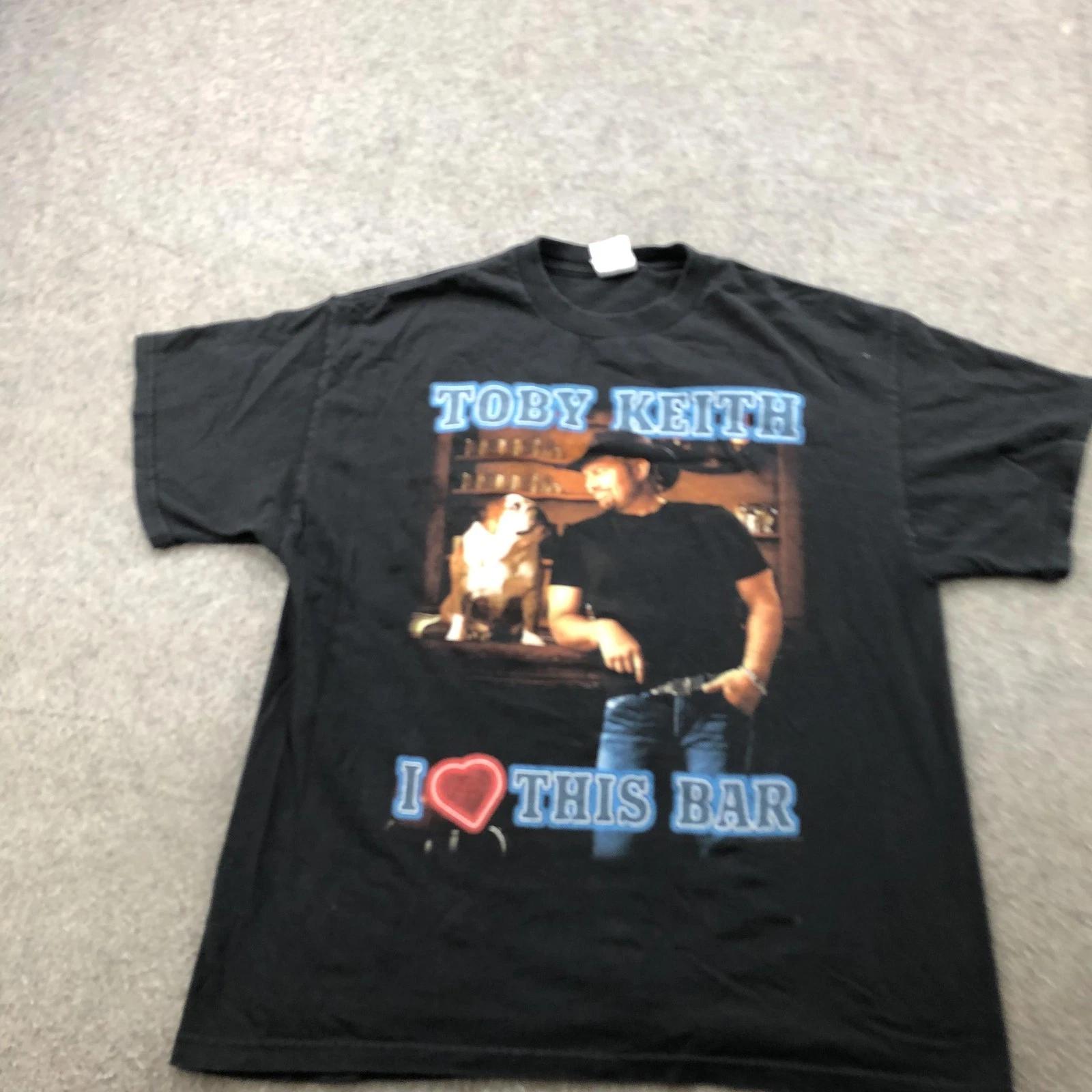 Vintage Toby Keith Shirt Mens Large Black I Love This Bar Graphic 2000s 3XL