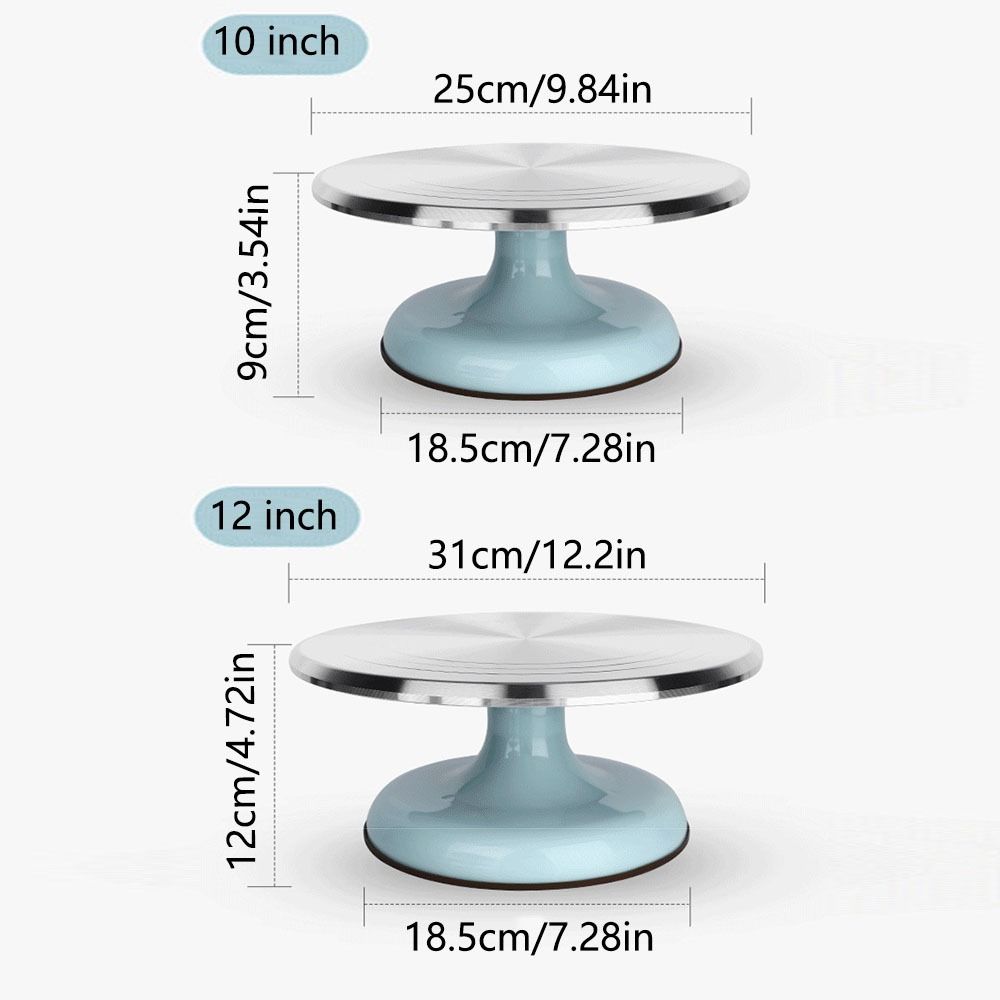 Aluminium Zink Zinklegierung Kuchen Dekorier Drehteller Rutschfester Drehbarer Kuchenständer Backwerkzeuge
