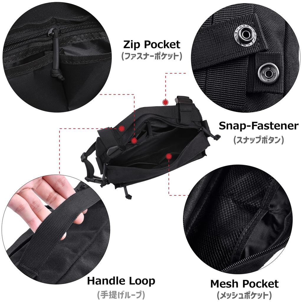 Azarxis Molle EDC Molle Utility System Molle Rama Rowerowa Naramienna Torba Outdoor, Torba, Torba, Torba, Kompatybilna, Krytyczna, Wielofunkcyjna, Torba, Torba,