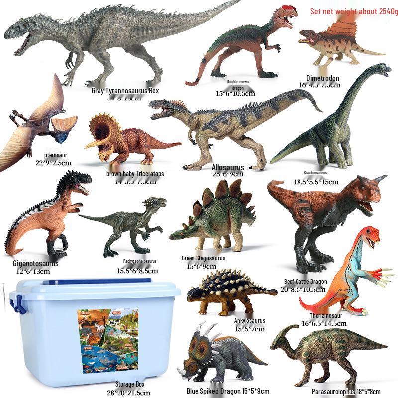 Children's Dinosaur Toy Set: King Kong, Tyrannosaurus Rex, Aurochs, Pachycephalosaurus, Spinosaurus, Therizinosaurus Model.