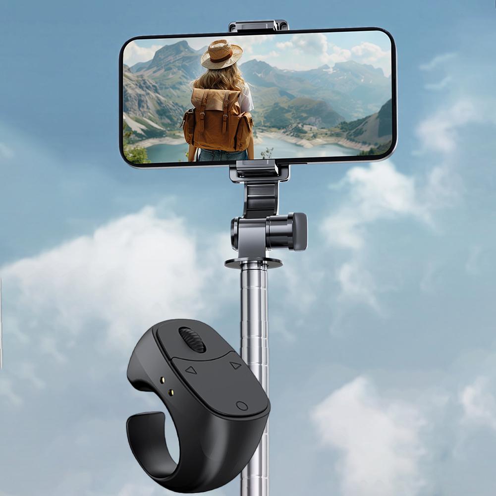 Scrolling Ring Bluetooth-Compatible 5.3 Wireless Camera Finger Shutter Multi-Function Remote Control Shutter Clicker for Travel