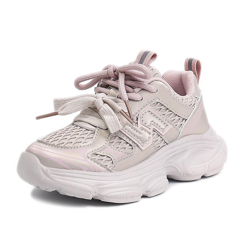 Boys' sneakers 2025 autumn new children's mesh non-slip running shoes girls mesh soft-soled dad shoes