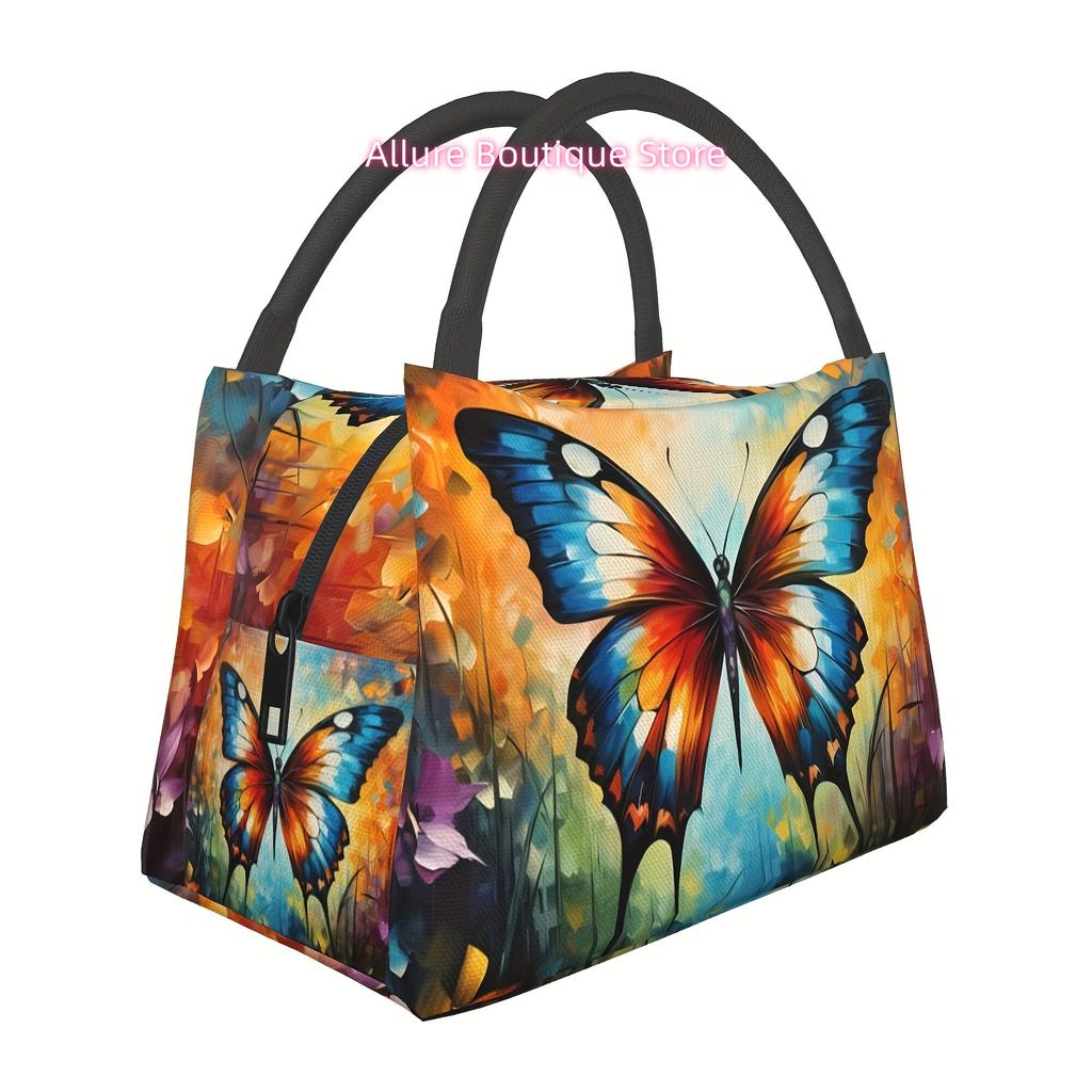 1pc Butterfly, Reusable Cooler Bag, Cooler Bag, Insulated Lunch Bag for Camping Picnic Beach for Home, Restaurant, Of