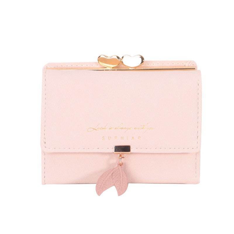 Simple flannel new small wallet short women's change bag card bag integrated wallet student girl