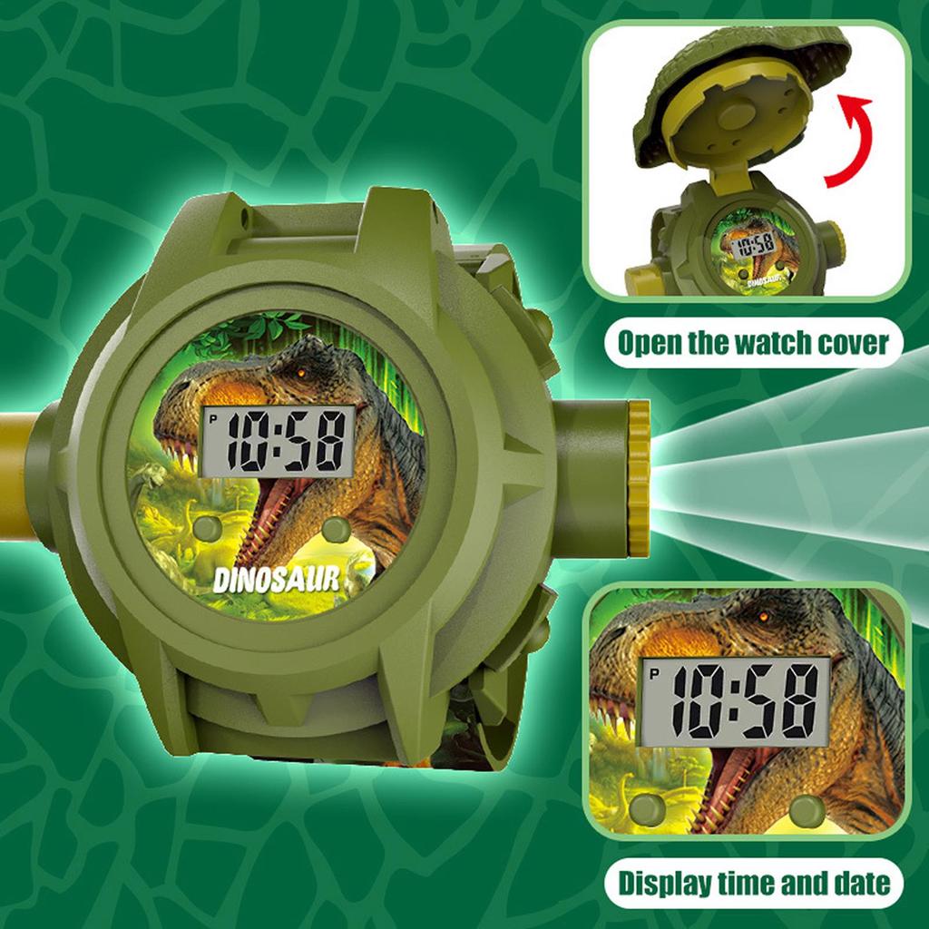 Kinder Dinosaurier Uhr Silikon Verstellbar Spielzeug Digitalanzeige Kinderuhr Für Jungen Mädchen Geburtstag Weihnachten Feiertag Zuhause