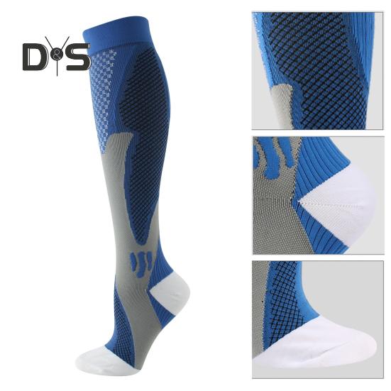 1 Pair Unisex Sport Socks Compression Yoga Socks Knee Length Long-tube High Elasticity Wrapping Anti-slip Socks Warmth Stockings for Daily Life