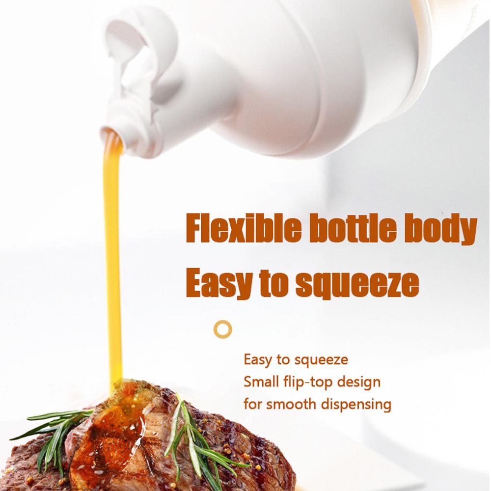 Einloch-Squeeze-Flaschen für Gewürze 350 ml Ketchup Senf Mayo Scharfe Saucen Olivenölflasche Honig Salatdressing Ölspender
