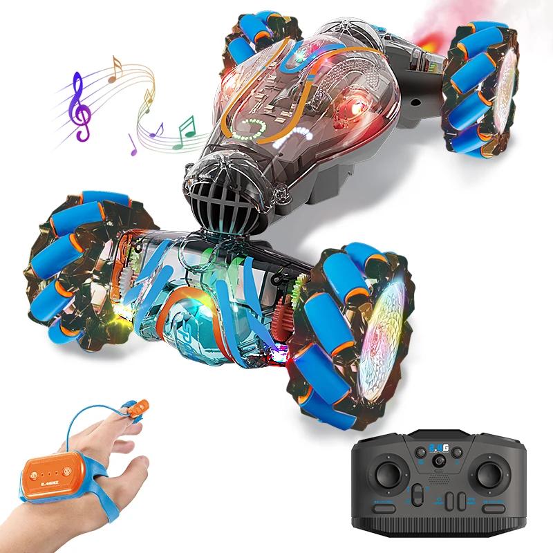 Rc Drift Car 4Wd 2.4G Remote Control Car Twist Stunt Vehicle Toy Spray Watch Gesture Light Music Children's Toy for Boy Kids