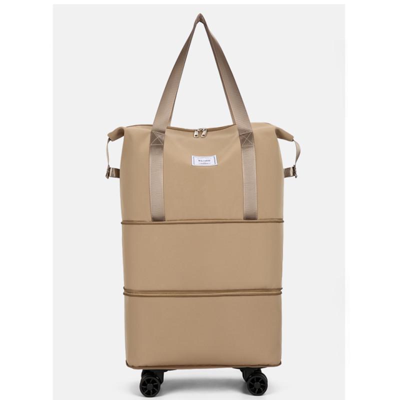 Women's Large-Capacity Rolling Backpack: Foldable, Portable Travel Bag with Universal Wheels