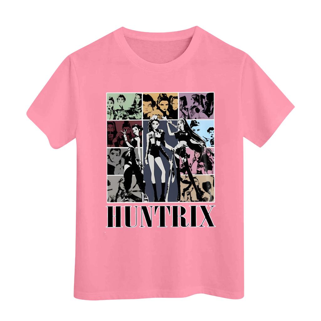 Boys Girls Round Neck Casual Printed Short-sleeved T-shirt Top