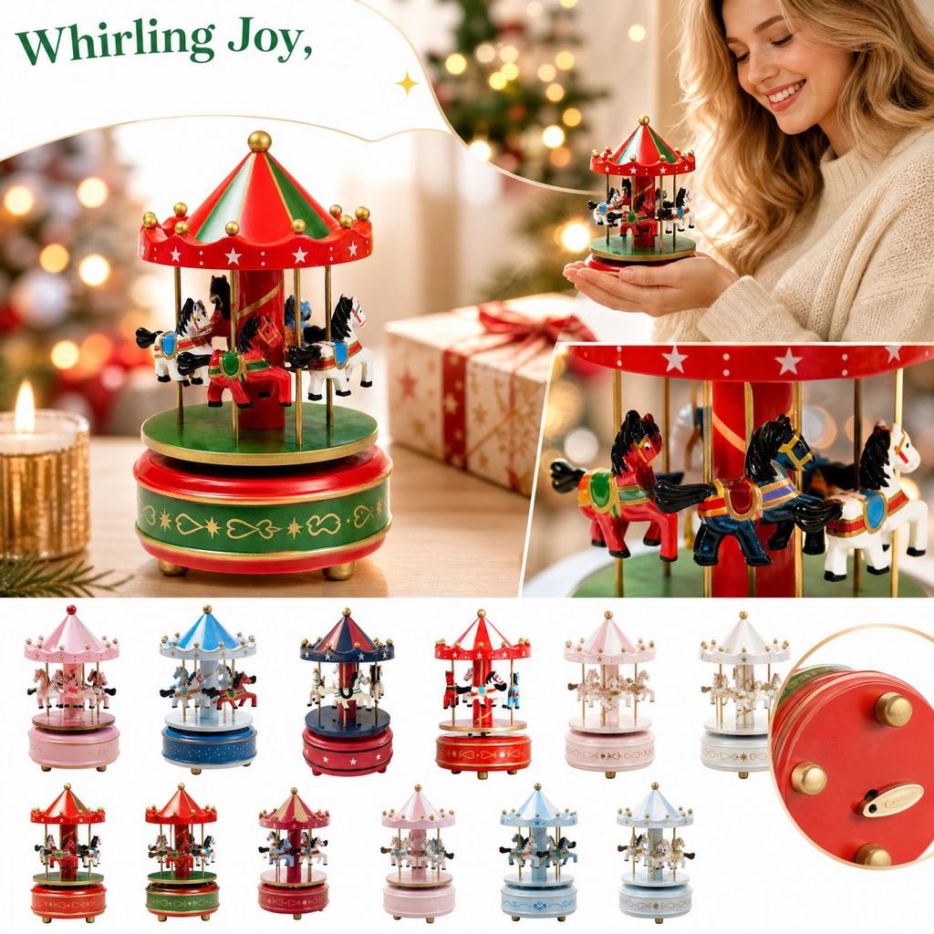 Weihnachts-Spieluhr-Dekoration, Drehende Musikalische, Geburtstagsgeschenk für Mädchen