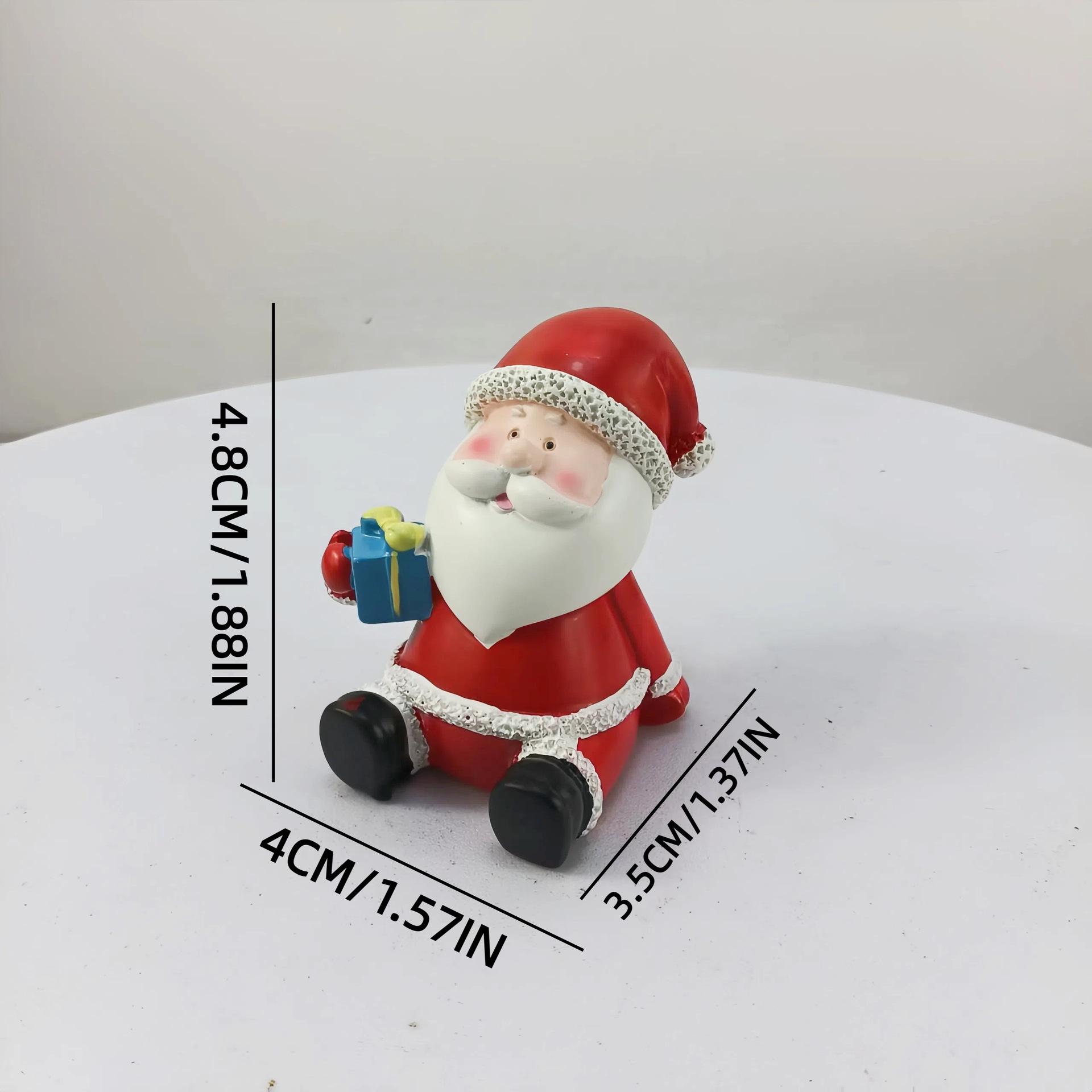 Creative Christmas Ornament: Old Man Reindeer Resin Craft Scene Decoration Figurine