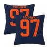 Edmonton Oilers Connor Mcdavid Alternate Jersey Back Phone Case 2 Pcs Square Pillowcase Pillow Cover Cushion Throw Pillow