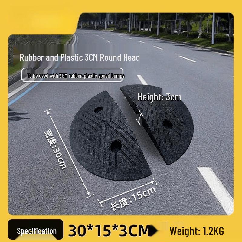 Rubber Speed Bump End Cap