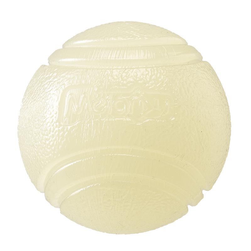 Meianju Luminous Elastic Rubber Dog Ball: Durable, Chew-Resistant Toy for Outdoor Throwing & Retrieving