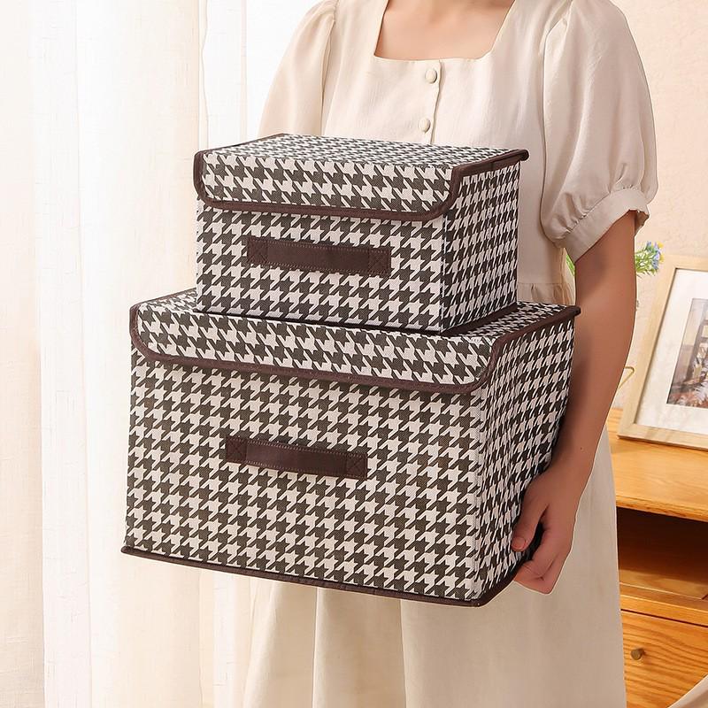 

Набор органайзеров для хранения из нетканого материала под лен (2 куска) Set of Two