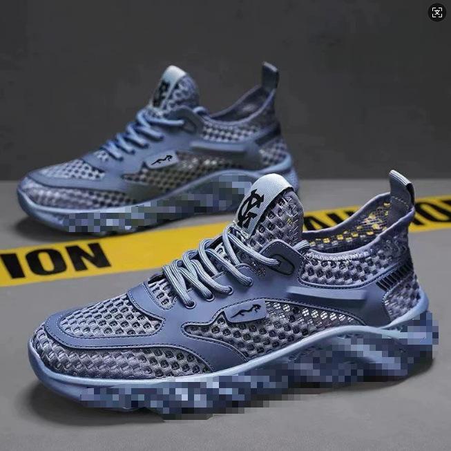 

Men s summer low-top thick-soled thin comfortable large mesh breathable sports shoes casual sports men 44 синій