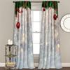 Set Of 2 Christmas Snowflake Tree Curtains White Top Design Study Room Kitchen Living Dorm Bedroom Decor Curtain For Made Polyester With Rod Pocket