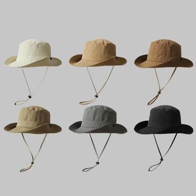 Summer Solid Color Quick Drying Fisherman Hat Foldable Bucket Hats Unisex Outdoor Beach Cap Flat Caps