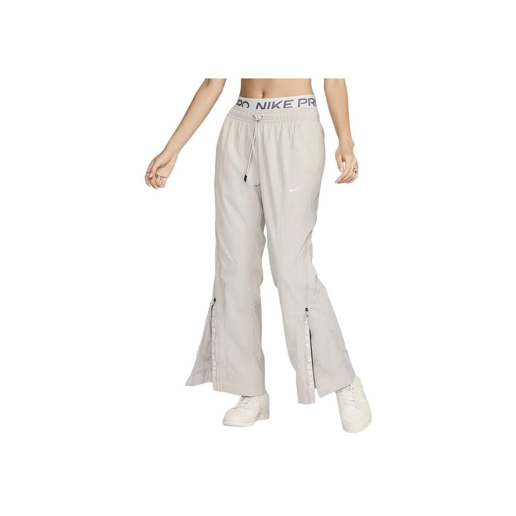 Nike Nsw Cllctn Rpl Zip Pant Otg Simple Brand Logo Comfortable Straight Leg Casual Pants Women Pants Light-Gray FV7545-014