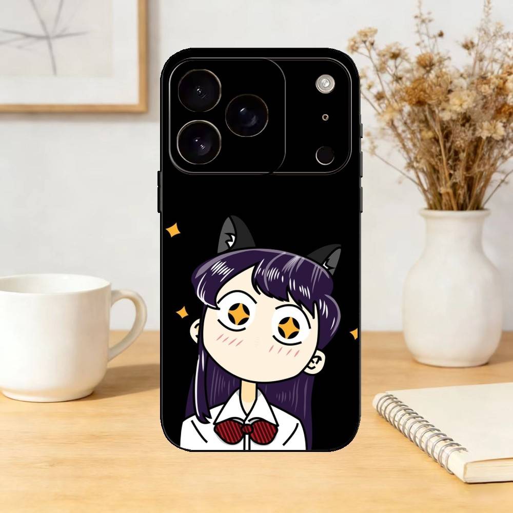 Komi Can t Communicate Phone Case For iPhone 17,16,15,14,13,12,11 Plus,Pro,Max,Mini Silicone black Soft Cover iPhone14Plus