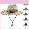 Fisherman Sun Hat Protection Large Brim Mesh Cap Outdoor Breathable