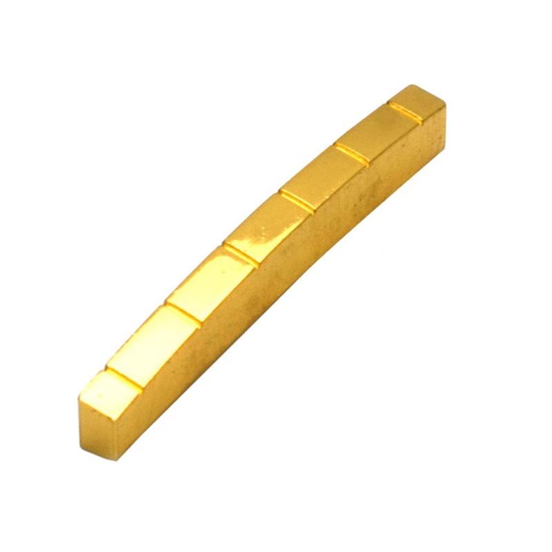 6 Strings Guitar Bridge Nut, Adjustable Brass Bridge Nut for 6 String Multiscale Electric Guitar Replacement Accessories
