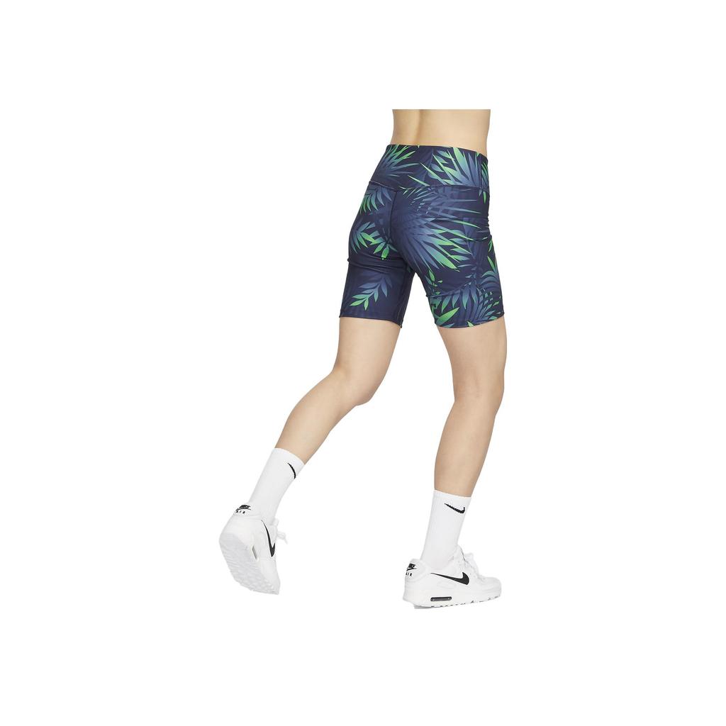 Nike All Over Print Quick Dry Mid Rise Cycling Fitness Shorts Women shorts Bright-Green FD4161-329