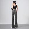 American-Style High Waist Flared Sweatpants for Women - Autumn/Winter Casual Slim Fit Long Pants