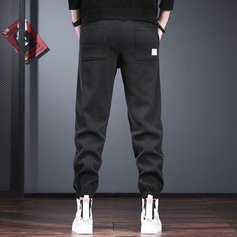 Jierennuo Men's Thick Chenille Jogger Pants
