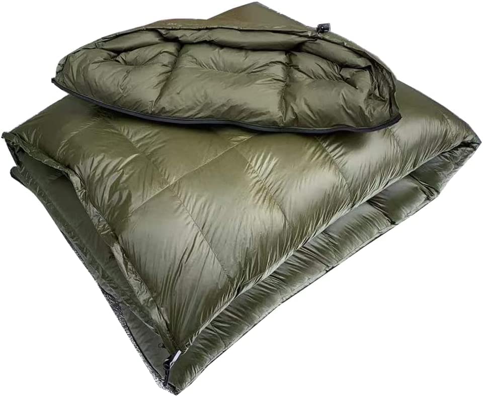 Fengzel Neuester 3D-Steppschlafsack mit abnehmbarer Gänsedaune Premium-Daunenbein Extremkälteschutz für Zuhause und Notfallvorsorge