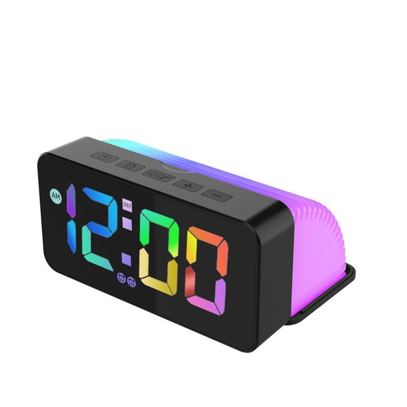 

Будильник с голосовым управлением в форме книги, светодиодные цифровые часы, зарядка через USB, отображение температуры и даты, повтор, отключение окружающего освещения, беззвучный режим, 2 будильника чёрный