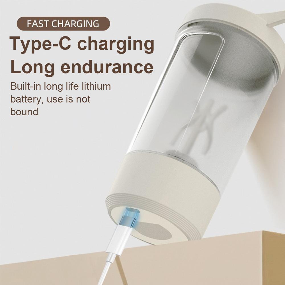 Electric Automatic Mixing Cup Portable Whey Protein Shaker Bottle Battery Powered Fully Automatic Stirring Cup for Fitness Home