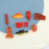 3D Grilled Fish & Chicken Miniature Ornaments: Creative Resin Accessories for DIY Hair Clips, Phone Cases, and Pendants
