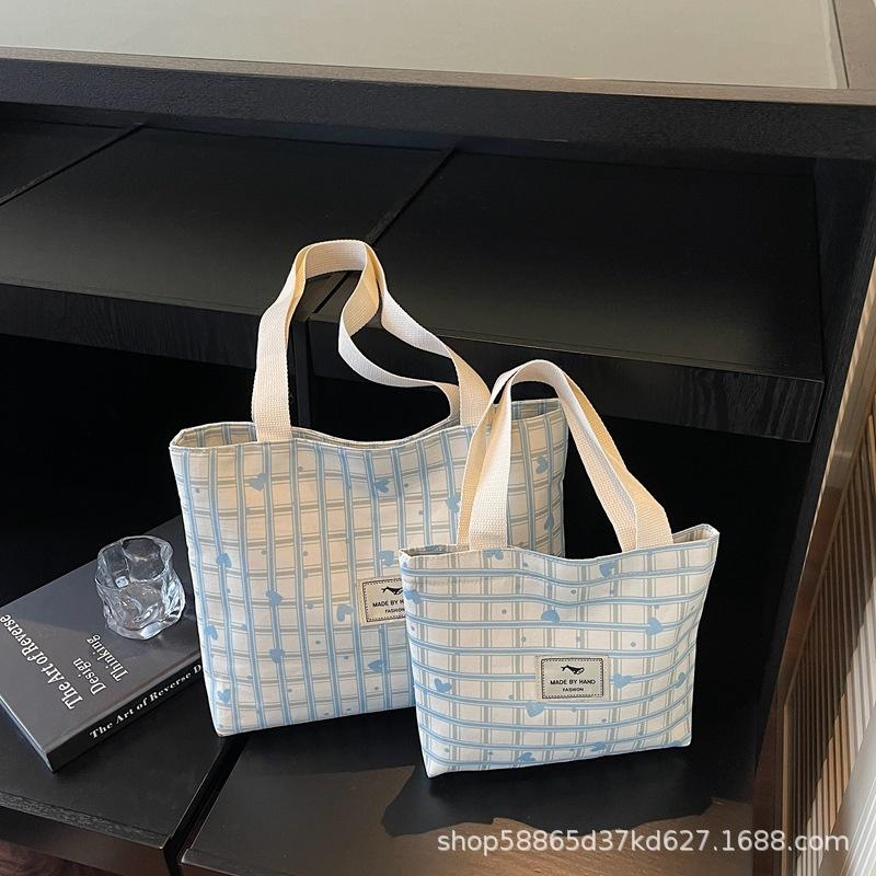 2026 New Large-capacity Canvas Tote Bag Women's Bag Student Class Shoulder Bag Retro Canvas Bag