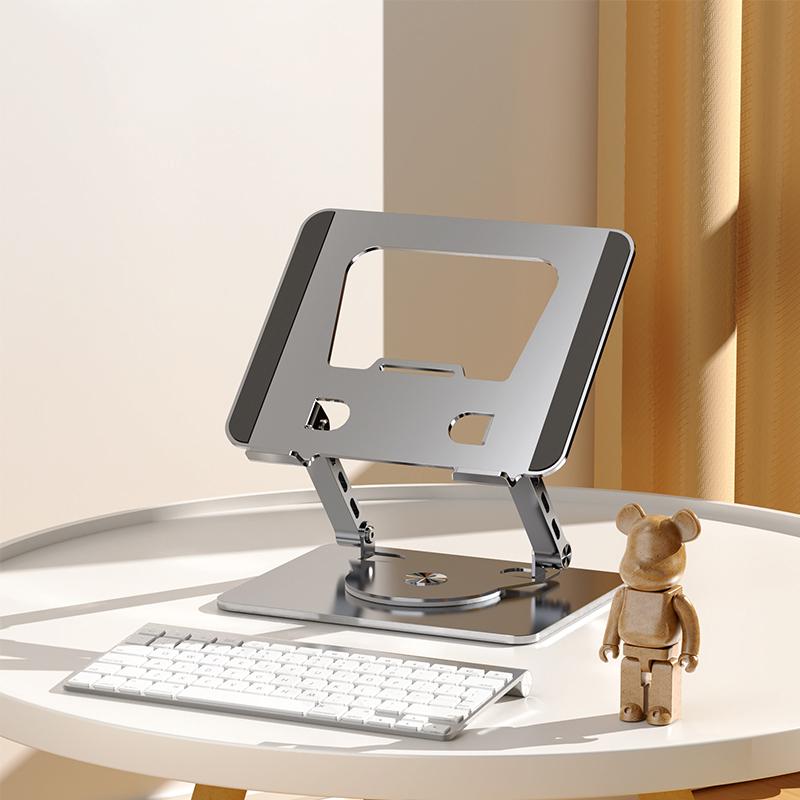 YY-J29 Carbon Steel Foldable Laptop Bracket Heat Dissipation Rotatable Notebook Desktop Stand