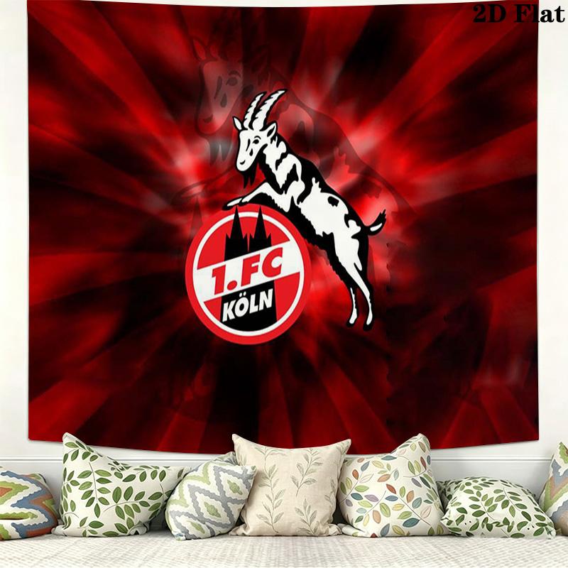 1.FC KoIn Logo Wall Tapestry Aesthetic Wall Hanging Printed Fabric Blanket Decorative Tapestries for Bedroom Living Room Home Decor