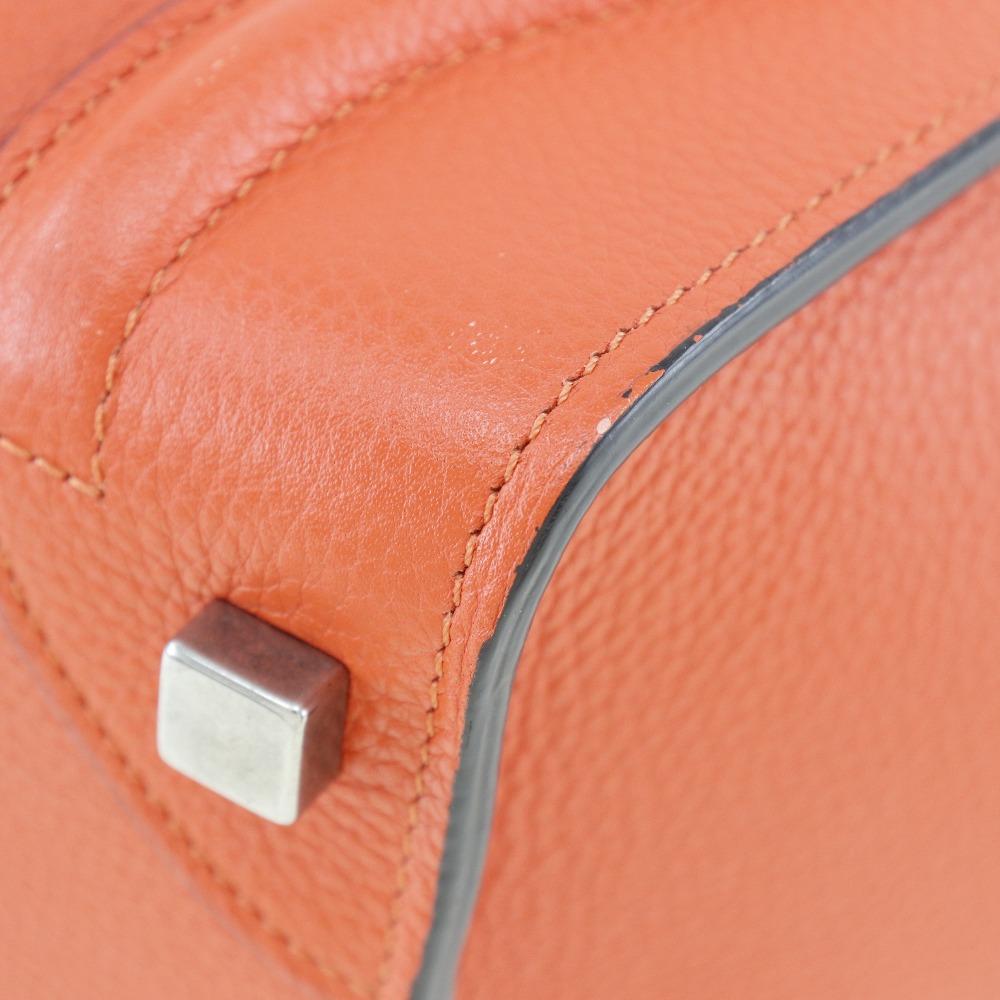 Celine Gepäck Micro-Shopper Handtasche 167793DRU.27 zinnoberrotes Leder Damen Gebraucht