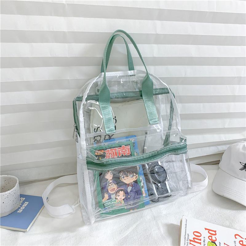 PVC transparent backpack PVC backpack PVC schoolbag Summer waterproof PVC beach bag