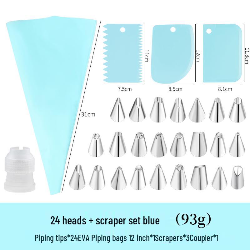 Stainless Steel Cake Decorating Tips Set with EVA Piping Bag
