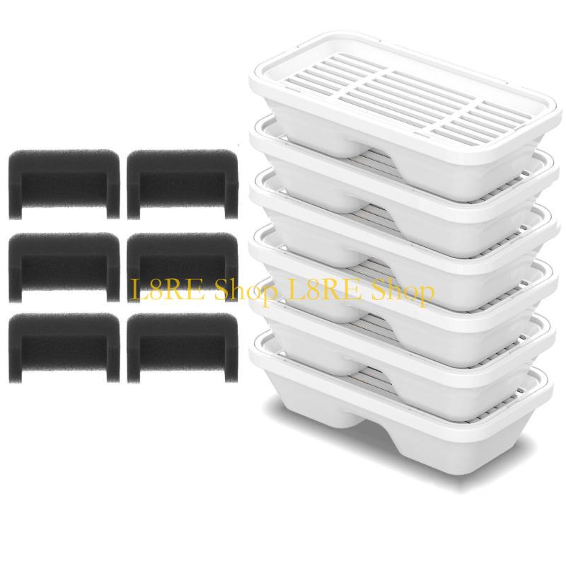L8RE Automatic Pet Water Fountain Plastic Filters and Sponges Replacement Accessories
