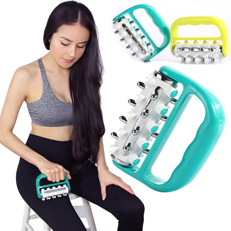 ABS Manual Body Massage Roller With Ergonomic Design For Full Body Muscle Recovery Home Gym Use