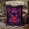 Birds Theme Throw Blanket Custom Name Text Personalized Blanket Soft Cozy Blanket for Home Sofa Bed