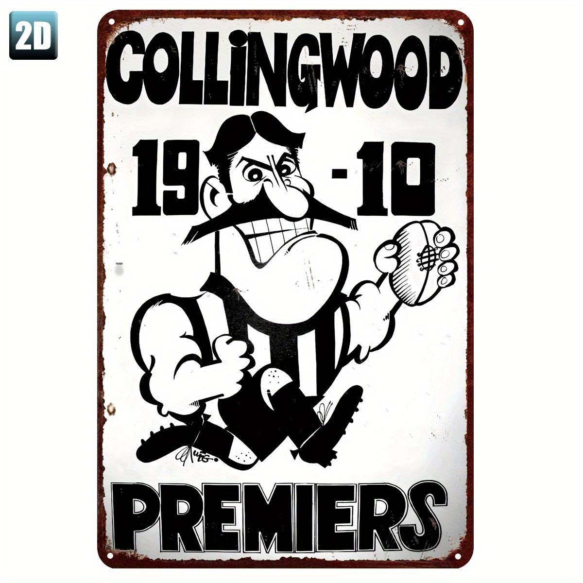 

Vintage Collingwood 1910 Metal Sign Rustic Iron Wall Decor for Home Kitchen Bar Cafe Garden Farmhouse Retro Sports aluminum 20x30cm