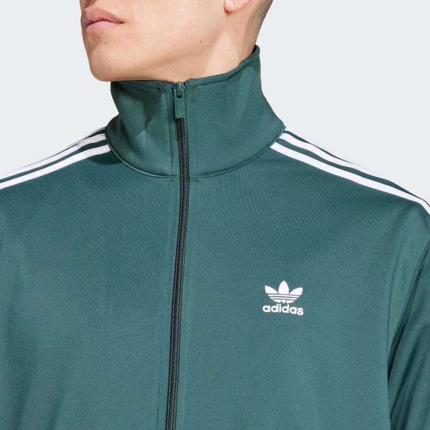 adidas Originals Adicolor Series Stand Collar Fashion Versatile Striped Jacket Men Jacket Mineral-Green IY9892