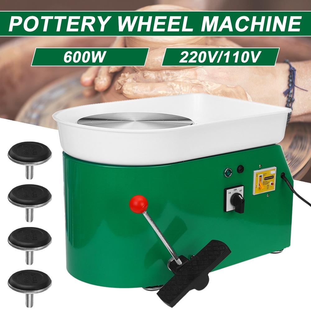 220V /110V DIY Electric Pottery Wheel Ceramic Machine 600W Foot Pedal Clay Pottery Forming Ceramic Works Art Work Mould US EU AU