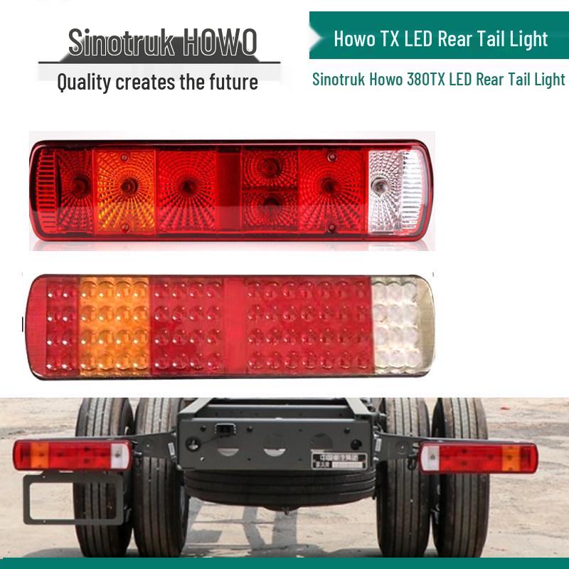 HOWO 380 TX LED Rear Taillight Assembly - High Brightness, PC Anti-smash, Waterproof