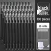 500 Neutral Exam Pens: Student 0.5mm Black Carbon Water-based Sign Pens with Refills